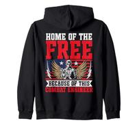 Combat Engineer Soldier Home Of Free Combat Engineer Zip Hoodie