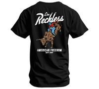 Combat Iron Men's Graphic T-Shirt | Live Reckless | Athletic Fit, Tagless Comfort, Black, Medium