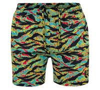 Combat Iron Men's Performance Training Shorts - 5.5” Inseam - Quick Dry Mid Stretch Allowance with Mesh Inner Pockets, Vice Tiger Stripe Camo, Medium