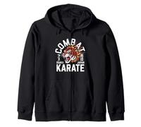Combat Karate Fierce Tiger Osaka Japan Zip Hoodie