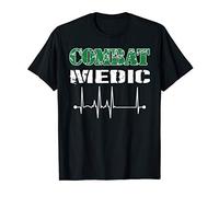 Combat Medic US ARMY Veteran Military Style Heartbeat Gift T-Shirt