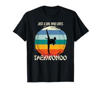 Combat Sport Girl Women Gift Retro Taekwondo T-Shirt