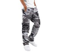 Combat Trousers for Men UK, Army Stretchy Cargo Pant Work Utility & Safety Trousers Tactical Tracksuit Multi Pockets Scruffs Workwear Grey L