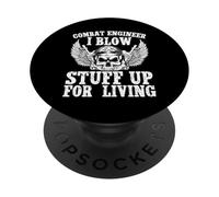 Combat Veteran US Army Soldier Blow Stuff Combat Engineer PopSockets Adhesive PopGrip