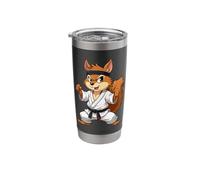 Combative Squirrel Wearing a GI in Fight Pose 1 - Fan Fun Stainless Steel Insulated Tumbler