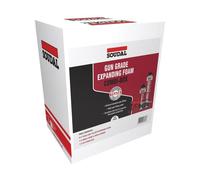 COMBI-BOX TRADE GAP FILLER SOUDAL EXPANDING FOAM KIT-6 CANS 750ML+GUN + CLEANER