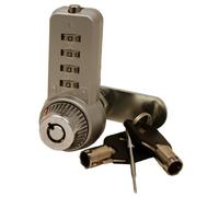 Combi-Cam 7432M Combination Cam Lock with Master Key Override, Chrome, 0 7/8