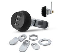 Combi-Cam MEI-785R-S-Black FJM Security 7850R-S-Black Small 5/8" Combinated Cabinet Lock, Black