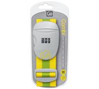 Combi Luggage Strap, Fully Adjustable Luggage Straps for Suitcases and Bags, Secure 3-Dial Combination Lock with Sturdy Buckle, Travel Essentials, Yellow/Green