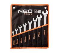 Combi Spanner Set Crv Din 3113 8Pc Neo Tools