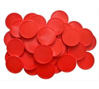 CombiCraft Blank Plastic Tokens, 3000 Coins 29mm (Red)