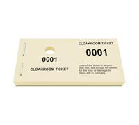 CombiCraft coat room at own risk pastel yellow, 1000 pieces, numbers with hanging hole, perforated numbers, wardrobe numbers for hospitality