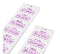 CombiCraft Ice Cream Ticket per 1000 Tickets, 1.97" x 1.08", White Meal Ticket for Hotels en Restaurants, Raffle Tickets for Events and Parties