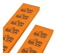 CombiCraft Meal Tickets with Food Icons Orange, 10 per Strip, per 1000 Tickets - Paper Tickets to use as Payment Instruments