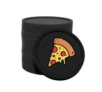 Combicraft pizza tokens black - 29mm - one sided print - 100 pieces - transaction tool or means of payment for festivals, events and hospitality