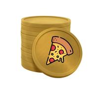 Combicraft pizza tokens Gold - 29mm - one sided print - 100 pieces - transaction tool or means of payment for festivals, events and hospitality