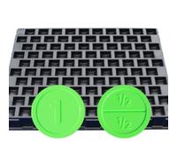 CombiCraft plastic counting tray for 1000 tokens with Round 1000 breaking coins (light green)