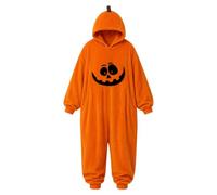 Combinaison Pyjama Halloween, Halloween Costumes Unisex Pumpkin Costume For Cosplay And Festive Party Pajama Loungewear For Adults And For Girls