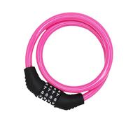 Combination Bike Lock, Heavy-Duty Bike Protection Accessory, Anti-Theft Cable Locks, Secure Cycling Gear for Adult, Teen, Road, City, Mountain Bikes, Rack, Skateboard, 25.59 Inches, Pink, Blue, Black