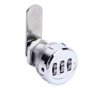 Combination Cabinet Cam Lock Mini 3 Digit Password Mechanical Lock for Drawer, Mailbox, Office - High Security, Custom Password, Durable Zinc Alloy Construction (L20)