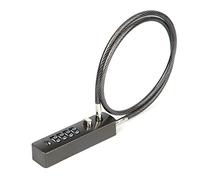 Combination Cable Lock, 23.6 inch Steel Cable Lock 4 Digit Combination Lock Resettable Combination Lock for Bikes Gates Cabinets Lockers Refrigerator Doors (Dark Gray)