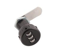 Combination Cam Lock Password Coded Lock, 3 Digit Code Combination Cam Cabinet Silver Zinc Alloy Convenient Password Security Coded Lock for Office Home Mailbox (L=30.5 19~23mm