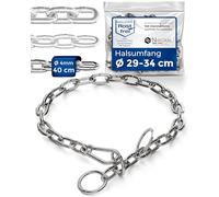 Combination Chain for Dogs with Neck Circumference 29-34 cm Made of Stainless Steel V4A Dog Chain with Pull Stop Chain Collar Short Links 4 mm Thick and 40 cm Total Length