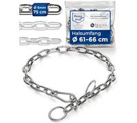 Combination Chain for Dogs with Neck Circumference 61-66 cm Made of Stainless Steel V4A Dog Chain with Pull Stop Chain Collar Short Links 6 mm Thick and 75 cm Total Length