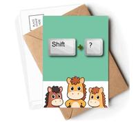 Combination Effect Shift Question Mark Postcards Envelopes Cards Mailing Year Horse