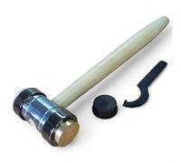 Combination Hammer for Jewellers, 3-in-1 Nylon, Brass and Fibre Hammer for Jewellery Making, 3 Interchangeable Faces, Craft Tools PTL®