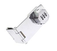 Combination Hasp 5inch Metal Security Latches Not Drilling Required Metal Security Hasp for Cabinets & Small Door Passwords Protections Bolt