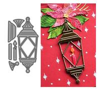 Combination Horse Lantern Die Cuts for Card Making, Candle Metal Cutting Dies for Paper Scrapbooking, DIY Stencils for Album Party Wedding Festivals Decoration