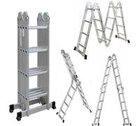 Combination Ladder 4.7m - 14 in 1 Multi Position Aluminium Folding Scaffold TUFFMATE