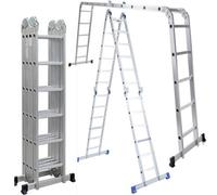 Combination Ladder 6.9M - 14 In 1 Multi Position Aluminium Folding Scaffold Tuffmate