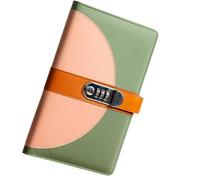 Combination Leather Receipt Folder with 40 Pockets for Cheque Card Storage Cash Organiser 5.8x9.2 Inch Fashionable Secure Money Management