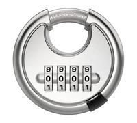 Combination Lock 4 Digit Disc Combination Lock with Hardened Steel Keyless Heavy Duty Suitable for Outdoor Fences Door (One Size)