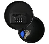 Combination Lock Box for Keys, Password Lock Circular Key Storage Box, Small Lockable Storage with Combination Code, Water-Resistant Outdoor Key Safe, Resettable Code for Hiding Valuables