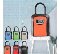 Combination Lock Box for Secure Key Storage Wall Mountable and Weatherproof for Various Settings (Black)