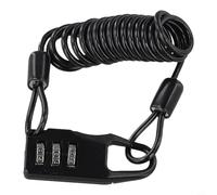 Combination Lock Cable Security for Electric Bike and Motorcycle Helmet with 1 Meter Stretchable Zinc Alloy Hook and Portable Design