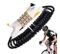 Combination Lock for Bikes, Cycling Security Lock, Weather-Resistant PVC Coating with Metal Core, High- ABS Locking Head, Sleek Industrial Design, Security Accessory for Gates Scooter