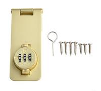 Combination Lock for Kitchen Cabinets with 3 Digit Passcode Easy to Use (Gold)