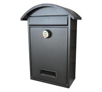 Combination Lock Mailboxes for Outside, Galvanized Steel Wall Mount Mailbox, Drop Box for Home Office School, 9 * 4 * 14in(Black)