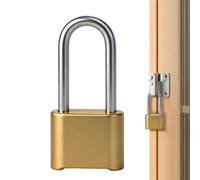 Combination Lock Metal 4 Digit Resettable Mechanical | Locker Padlock with Code for Fence Toolbox Cabinet Gate Pantry Garage Shed Gym Home Garden School Yard (Suit H)
