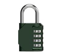 Combination Lock Mini Padlock 4 Dial Digits Combination Lock Outdoor Travel Security for Luggage Suitcase Gym Cabinet Protection for Gym Locker, Shed,Toolbox(Dark Green)