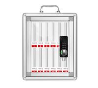 Combination Lock Steel Cell Phone Storage Cabinet, Secure & Convenient for Classroom or Meeting Room, Silver, 12 Compartments, Durable Design, Ideal for Group Use