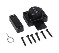 Combination Lock with 3 Digit Code Keyless Zinc Alloy Design for Various Cabinet Applications (Black)