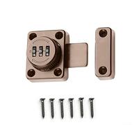 Combination Locking Bolt, Heavy Duty Combination Sliding Bolt Lock Garden Gate Latch for Gate Shed Cabinet Door Garage, Red Bronze