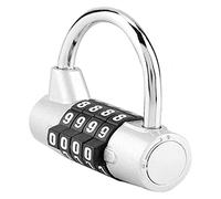 Combination Locks, 4 Dial Digit Code Combination Padlock Security Password Lock for Gym, School, Employee Locker Travel Suitcase Padlocks