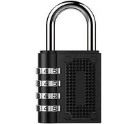 Combination Locks, Padlock 4-Digit Weatherproof Password Lock Can Be Reset, Suitable for Outdoor Gymnasium, School, Hasp, Shed, Storage, Cabinet, to