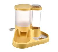 Combination of Pet Feeder and Drinker, 2-in-1 System with Automatic Feeder and Water Bowl, Transparent Container for Small Animals, Dogs, Cats and More